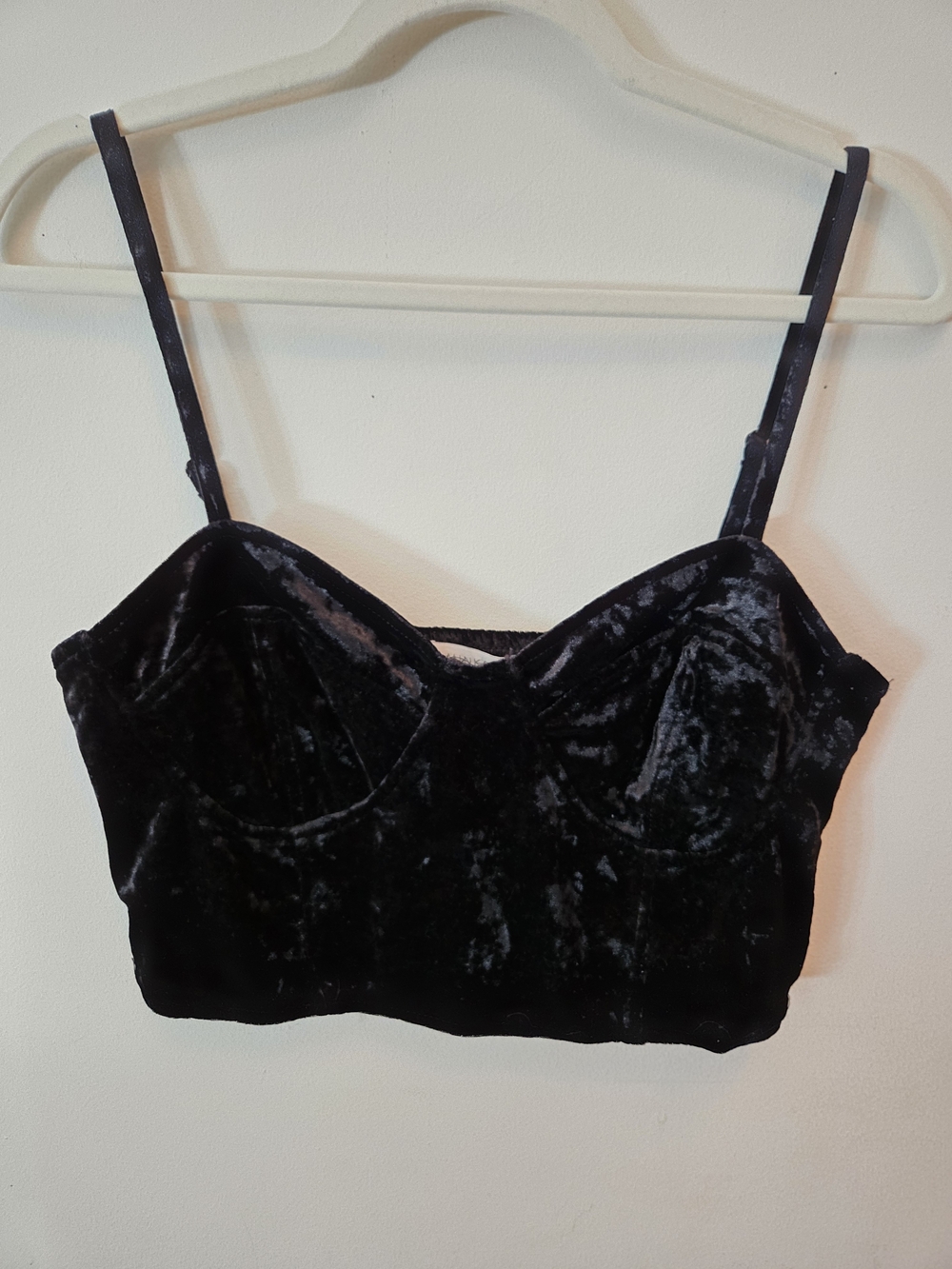 MINKPINK Black Velvet Top